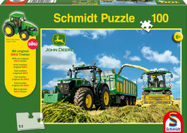 John Deere 7310R Traktor mit 8600i Feldhäcksler (Puzzle + Siku Traktor) (1Stück)