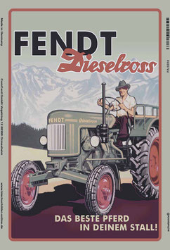 Blechschild Fendt Dieselross Das Beste Pferd 20x30cm