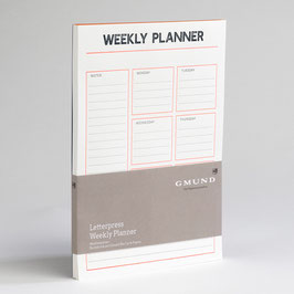 Letterpress Wochenplaner "Weekly Planner"