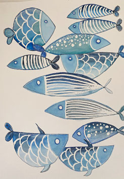 Fische in Blau – Ein Spiel aus Licht und Bewegung