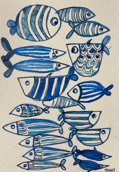 Kleines Bild, grosse Wirkung – Fische ganz in Blau