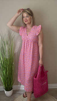 Musselin-Kleid *LEOLOVE pink