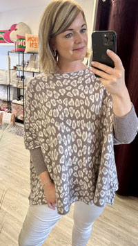 Oversize Pullover *TAUPE-LEO
