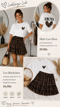 Shirt *LEO-HERZ WEISS-BRAUN