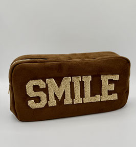 Velours-Kosmetiktasche *SMILE