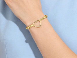 Herzförmiges Perlenarmband