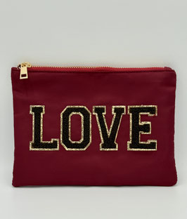 Kleine Kosmetiktasche *LOVE bordeaux