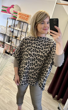 Oversize-Pullover *TAUPE-SCHWARZ-LEO