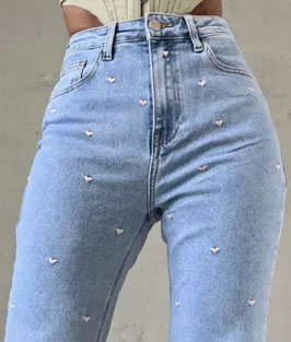 STRAIGHT JEANS *HEARTS