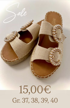 Offene Sandalen in beige