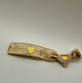 Gummiarmband *LOVE BEIGE
