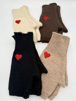 Fingerlose Strick-Handschuhe