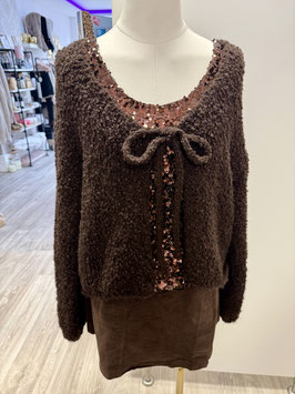 Boucle-Strickcardigan *BRAUN