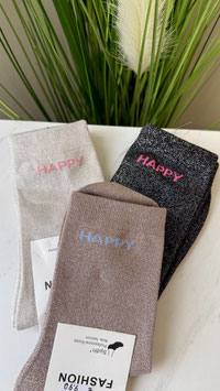 Glitzer Socken *HAPPY