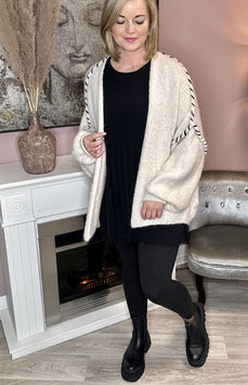 Sale!  STRICKCARDIGAN *CREAM - BLACK