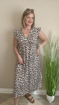 Musselin-Kleid *LEOLOVE beige