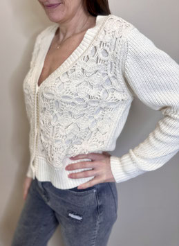 CARDIGAN *FLOWERS CREAM