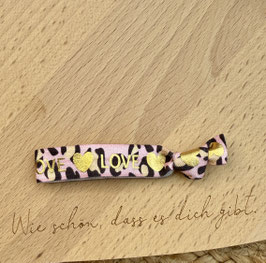 Gummiarmband *LEOLOVE rosa