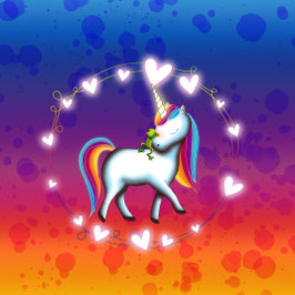 (Jersey) Panel Einhorn1 "knallbunt"
