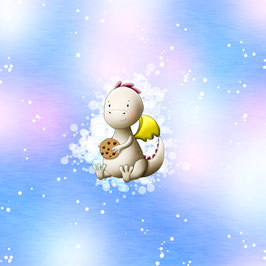 (Sommersweat) Panelbild ca 50x54 cm Cookie "marshmallow"