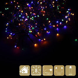 600 LUCI LED 8 FUNZIONI (DIVERSI COLORI)