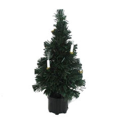 ALBERO DI NATALE A FIBRE OTTICHE CON CANDELE cm90