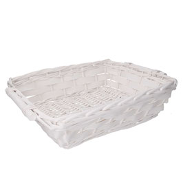 Ceste vimini bianco rettangolare cm44/48x37h12