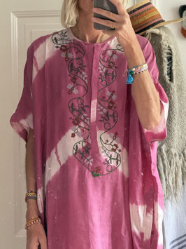 Elpelut Silk Kaftan Tie-Dye Floral Fantasy