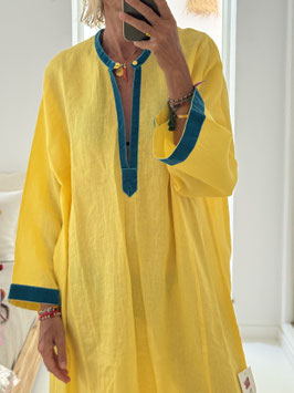 Martha Kaftan Linen Yellow