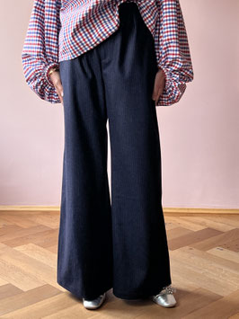 No#467 Leo Blue Wool Pin-Stripes