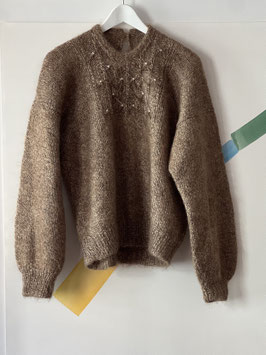 VINTAGE - Brown Mohair Sweater Perls