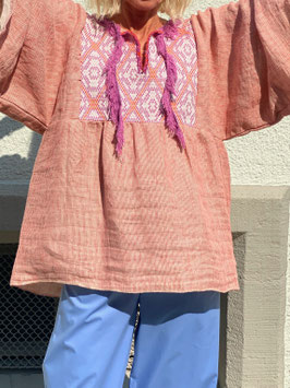 oops SOLD Orange Blossom Linen Blouse