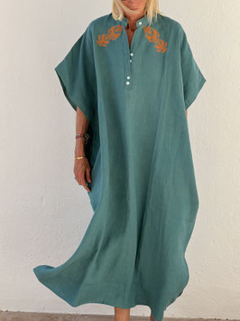 Boubou Chardon Linen Esmerald Caftan