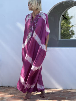 Elpelut Silk Kaftan Tie-Dye Floral Fantasy