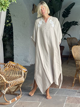 Boubou Chardon Linen Beige Caftan