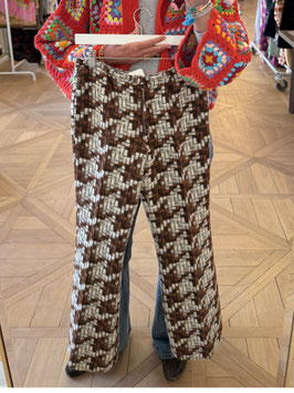 VINTAGE - Brown Boucle Pant
