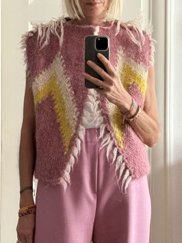 Wool Vest Pink Short Forever Ever