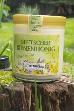 Frühjahrs-Blütenhonig – naturbelassen und unverfälscht im 500g Glas