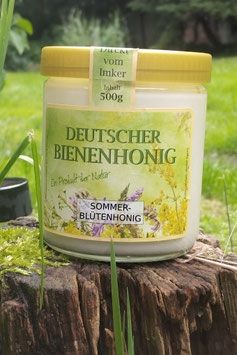 Spätsommer-Blütenhonig – naturbelassen und kraftvoll im 500g Glas