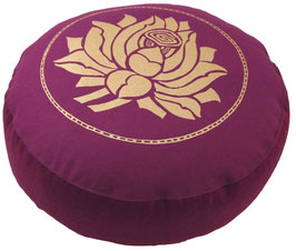 "Lotusblüte" aubergine Meditationskissen Gr. S