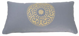 Z - Kleines Meditationskissen "Mandala" silbergrau