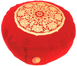 "Lotuskreis" rot Meditationskissen, rund