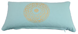 R - Kleines Meditationskissen "Mandala" aqua