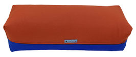 Yoga Bolster terracotta & royalblau