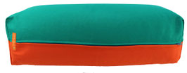 Yoga Bolster seegrün & dunkelorange