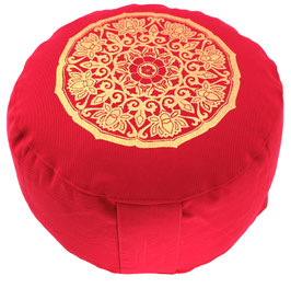 "Lotuskreis" rot Meditationskissen, rund