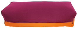 Yoga Bolster aubergine & orange