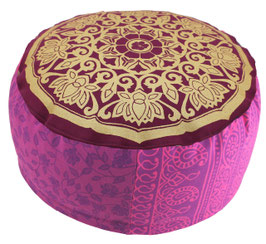Meditationskissen "Rosentau" Aubergine