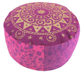 Meditationskissen "Rosentau" Rotviolett