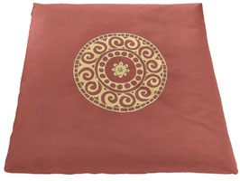 "Mandala" Terracotta  - Meditationsmatte Zabuton